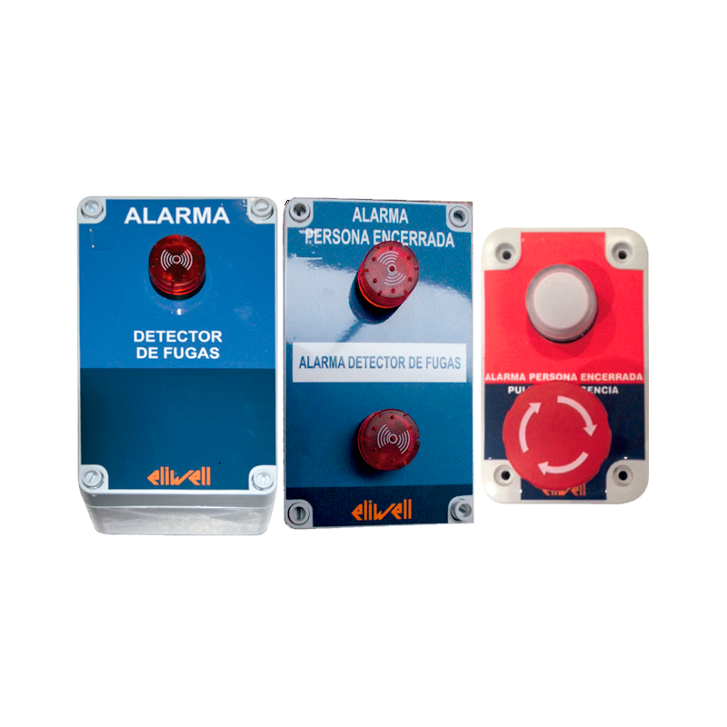 CAJA FUGA + ALARMA PERSONA ENCERRADA SIN BATERIA